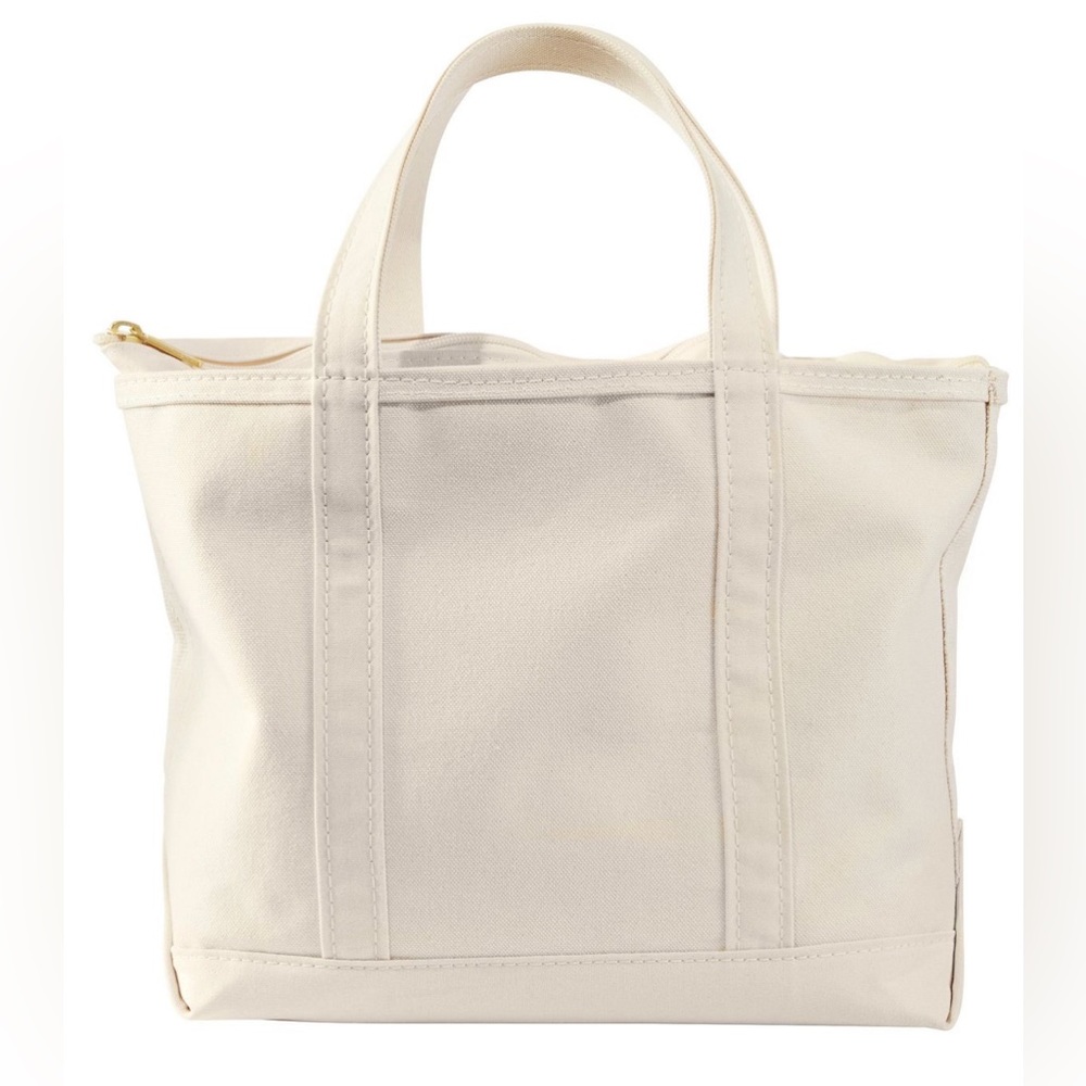 L.L. Bean Boat and Tote Zip-top Medium Natural NWOT